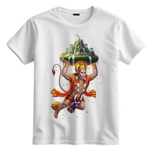 Convoy Hanuman Ji Printed T-Shirt for Men & Boys | Cute Love Quote Graphic Tee | Round Neck Half Sleeve Casual Wear T-Shirt